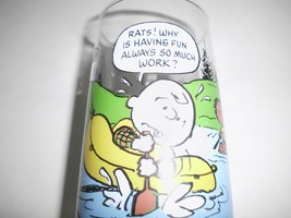 Vintage McDonald's Camp Snoopy Collection Drinking Glass. Charlie Brown - $7.49