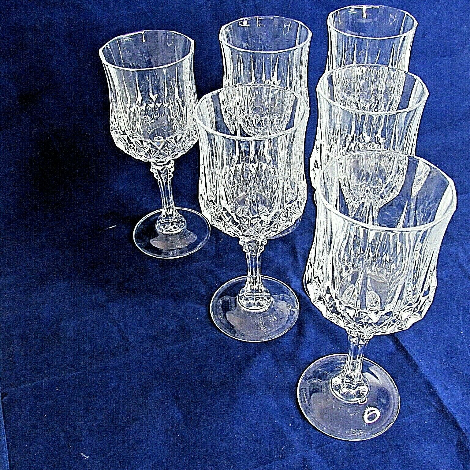 Crystal Wine Water Goblets Glass Stemware Longchamp Cristal D’Arque 7