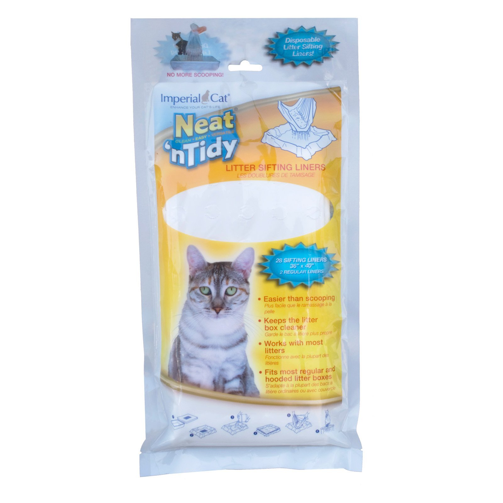 Cat Litter Sifting Liners Plastic For Litter Boxes Toilet Pan 28 Liners
