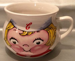 Campbells Soup Collectors 1998 Campbell&#39;s Kids Mug Bowl Girl Blonde Disc... - $9.94