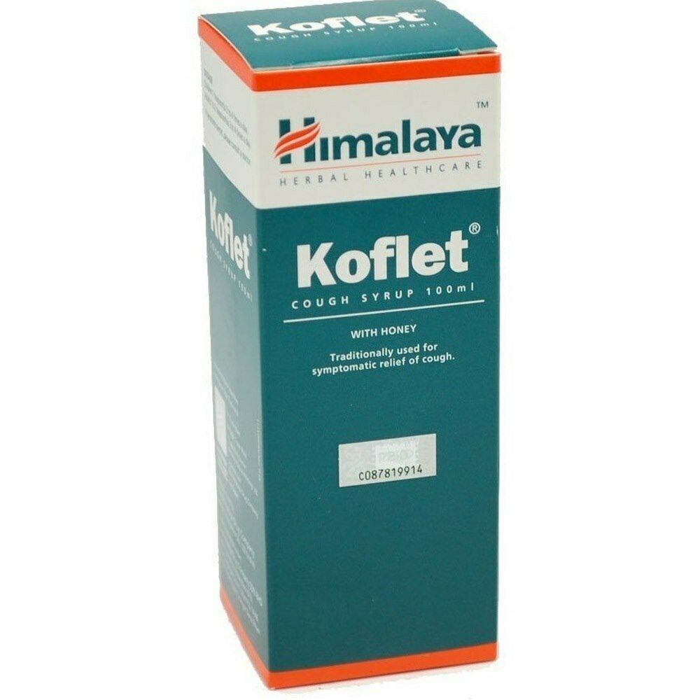 Himalaya Koflet Syrup (100ml) x 2 Bottles For Dry cough, Smokers cough