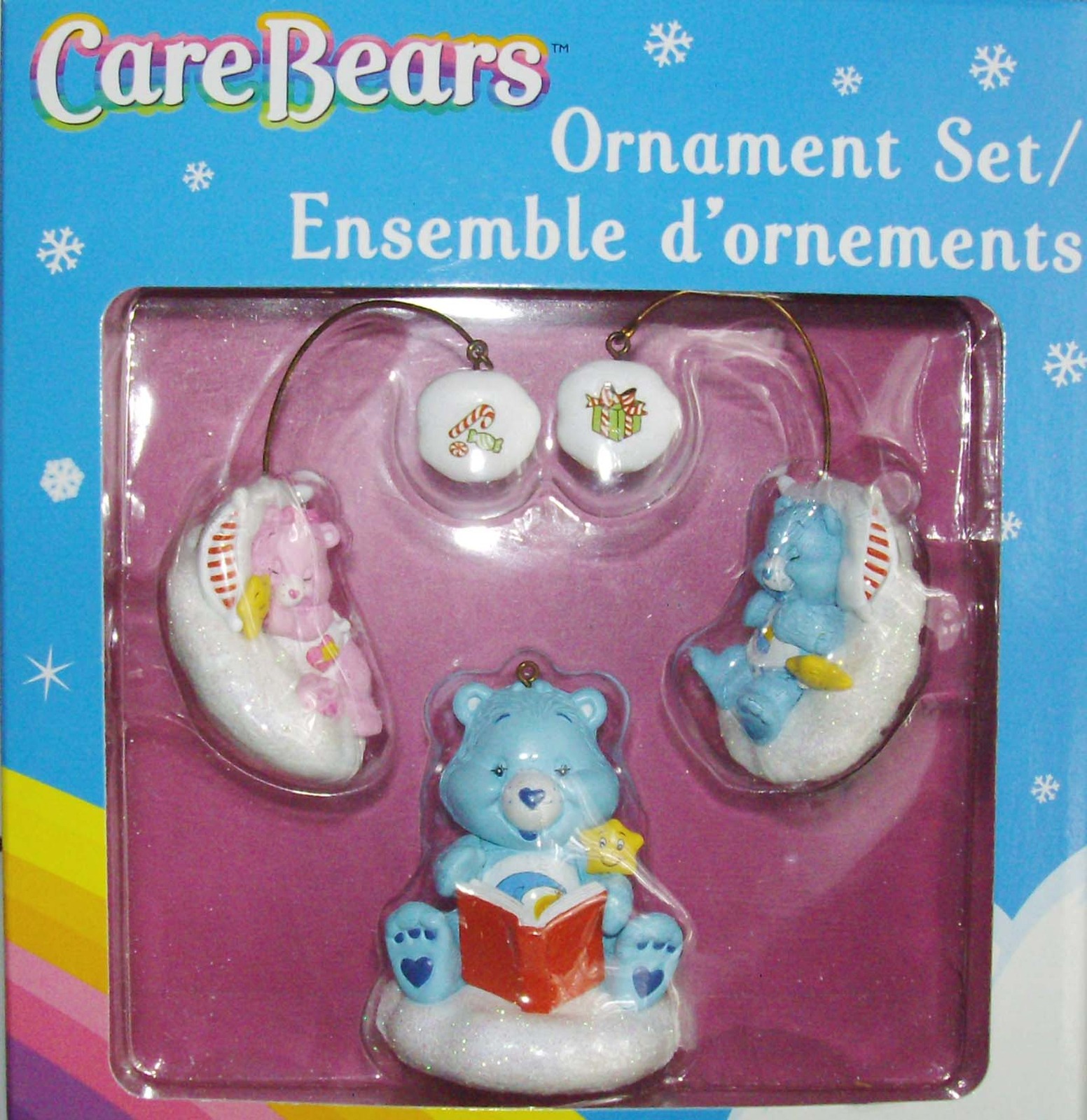 CARE BEARS ORNAMENT SET HEIRLOOM ORNAMENT COLLECTION SET OF 3 NEW IN BOX 