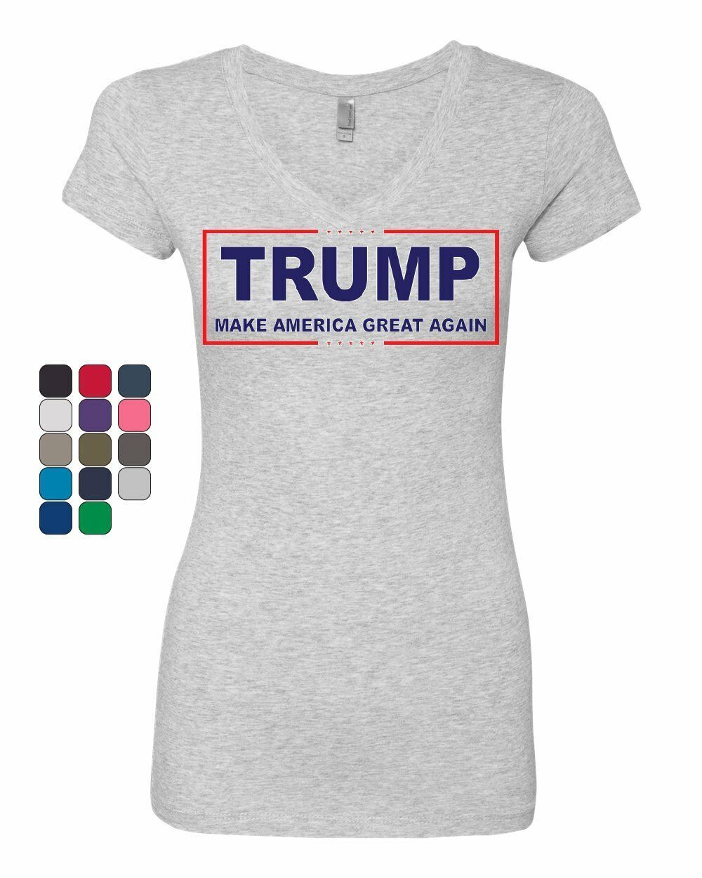 Trump Make America Great Again Women's V-Neck T-Shirt MAGA 2020 USA President