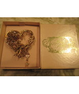 KIRK&#39;S FOLLY Heart Brooch Pixie Fairy Pin Wisteria Angel - Vintage - wit... - $65.00