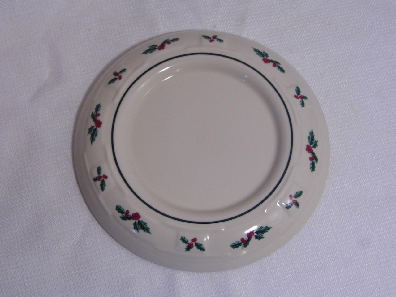 Longaberger Pottery Woven Traditions HOLLY Christmas CANDLE HOLDER