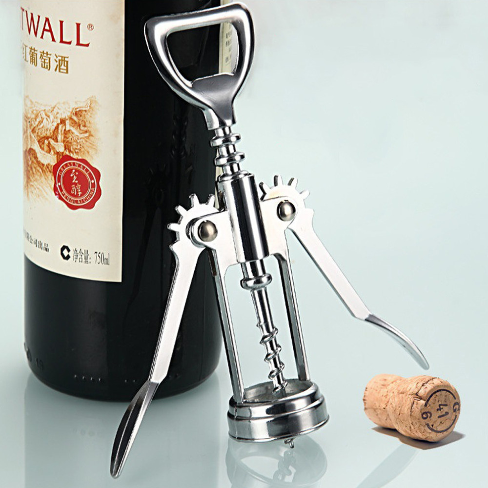 1Pc Stainless Steel Wing Red Wine Corkscrew Beer Bottle Opener Bar