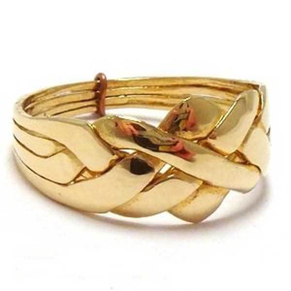 Interlocking Ring PalmBeach Jewelry 14k Gold-Plated Or Platinum