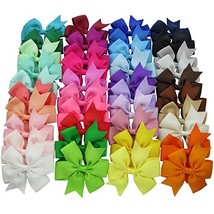 40Pcs 3&quot; Baby Girls Grosgrain Ribbon Boutique Hair Bows For Teens Girls ... - $9.98+