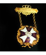1953 Oddfellow medal Jewel Ladies Auxiliary Patriarchs Militant LAPM gol... - $75.00