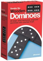 Dominoes Double Six Wooden 28 Large Fun Family Game Time Classic - $9.88