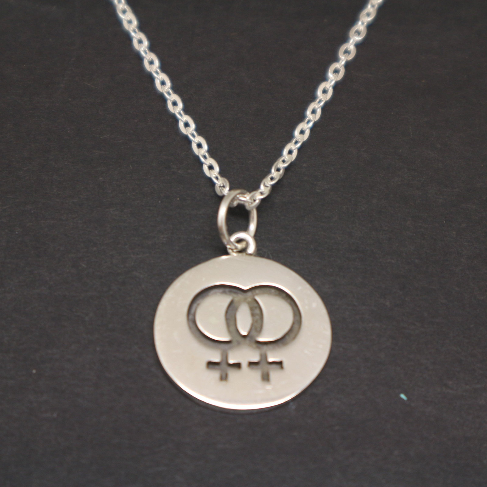 Lesbian Pride Coin Style Necklace Pendant - Necklaces & Pendants