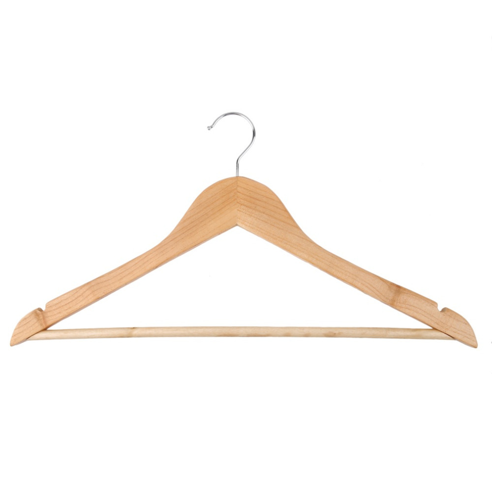 Coat Hangers Clothes Garment Suit Shirt Trouser Non Slip Wooden Hanger ...