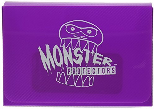 Monster Protectors Trading Card Double Deck Box with Magnetic Closure, Purple