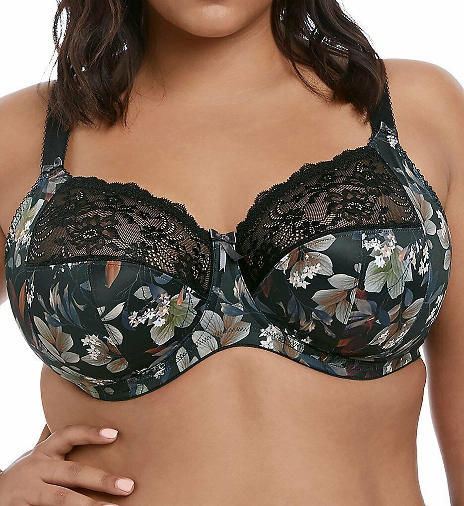 Elomi MIDNIGHT GARDEN Side Support Bra, US 42H, UK 42FF Bras