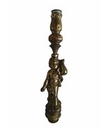 Antique Old Brass Gold Desk Lamp Light Base Nude Naked - $53.34