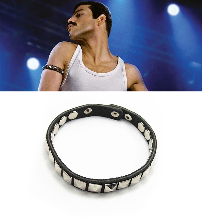 Freddie Mercury Rivet Leather Bracelet Bohemian Rhapsody Queen Rock