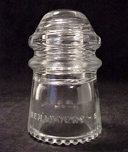 Primary image for Hemingray 9 Telephone Insulator Vintage Clear Glass Old Pole Line Wire