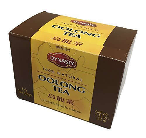 Dynasty 100% Natural Tea 16 Individual Tea Bags Per Pack (Oolong, 2 Pack)
