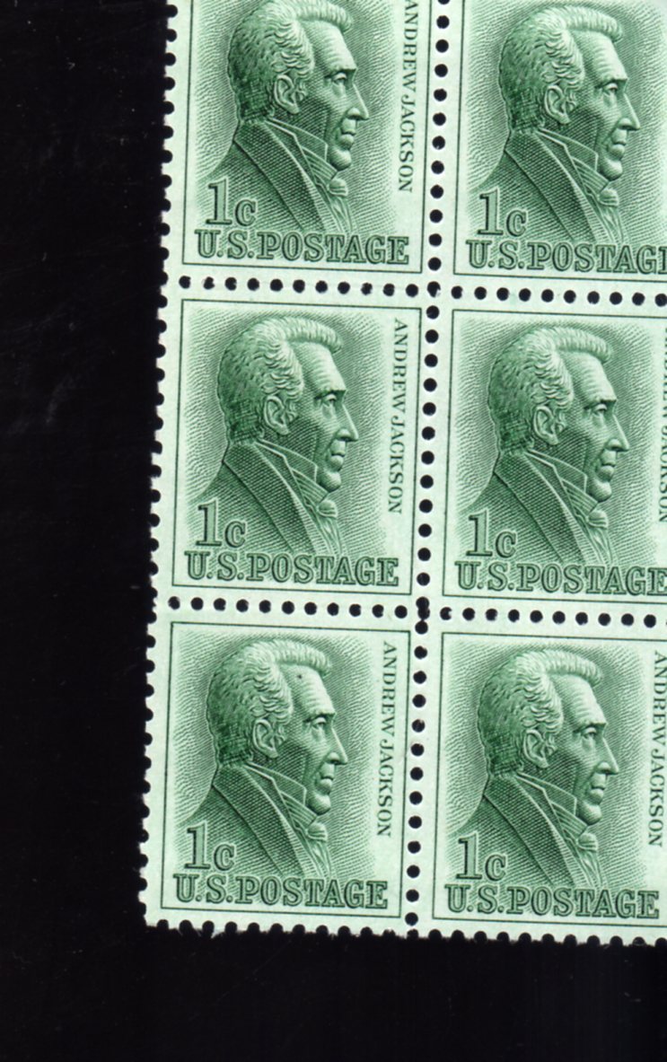 Stamps U. S.Postage 1 Cent Andrew Jackson 6 Mint Stamps 190140 Unused