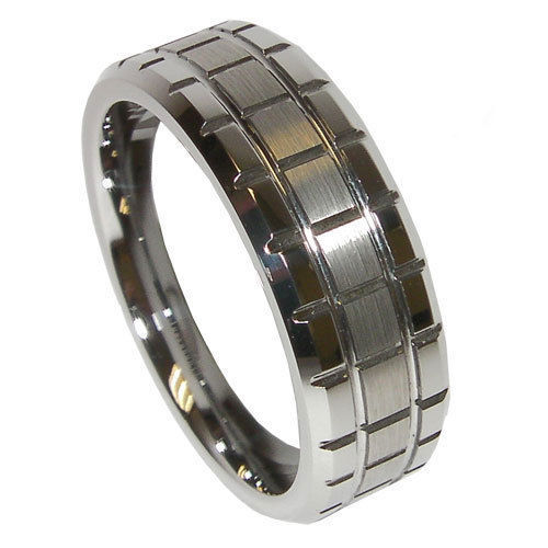 Fine Durable 8mm Men's Tungsten Carbide Wedding Band Ring Size 9 10 11 12