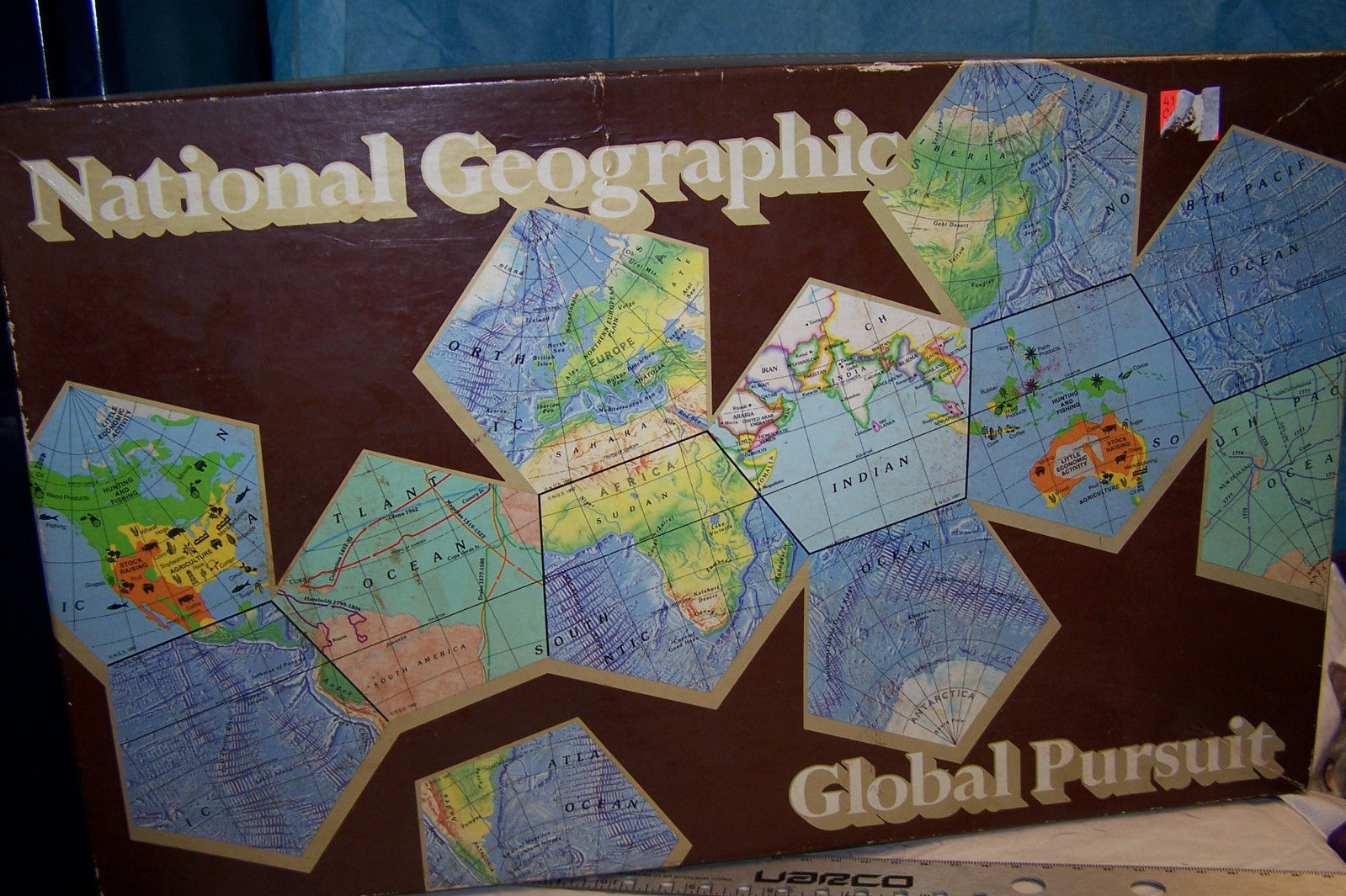 Vintage 1987 National Geographic Global Pursuit Board Game Vintage