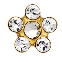 New Personal Ear Piercer Daisy 24k gld Plate 6mm Surgical Steel Studs w/Lotion G - $9.99