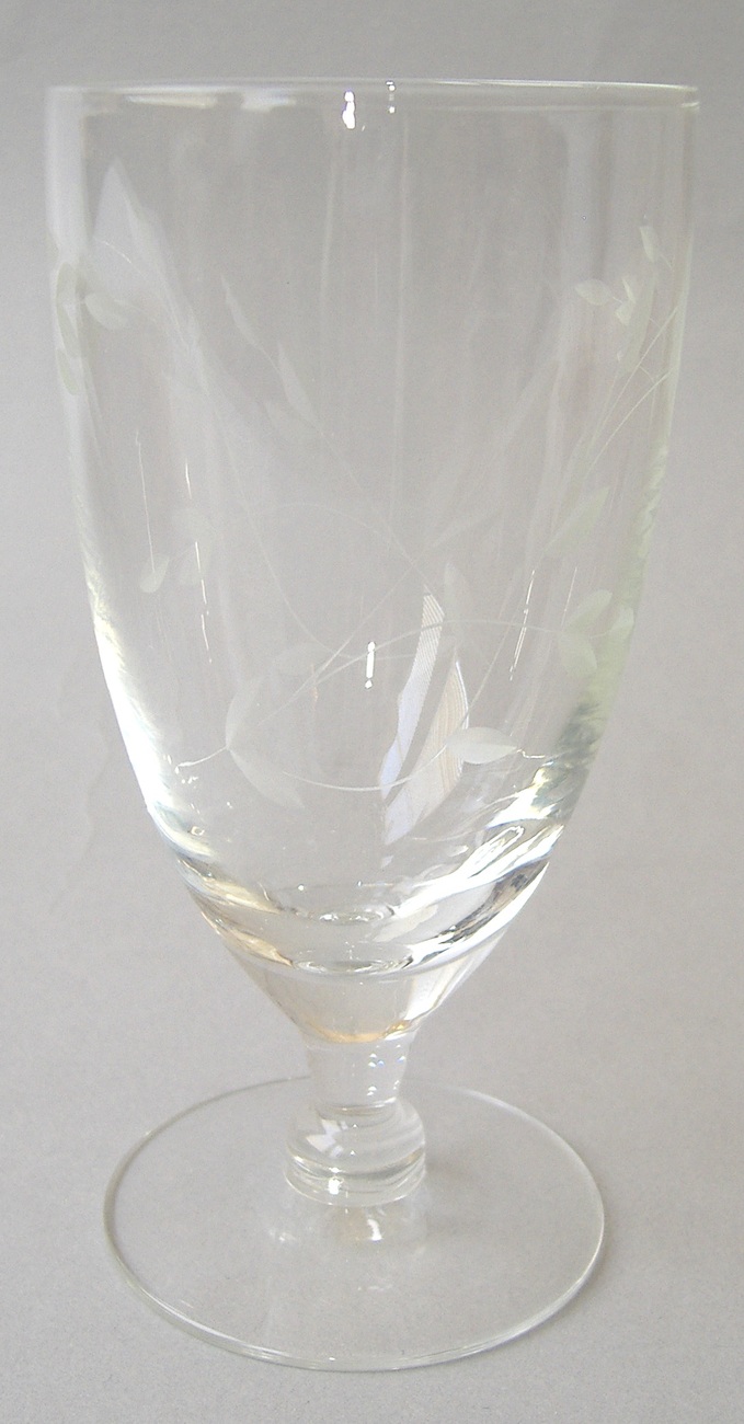 2 Princess House Heritage Stemmed Juice Handblown Crystal Cut Glass