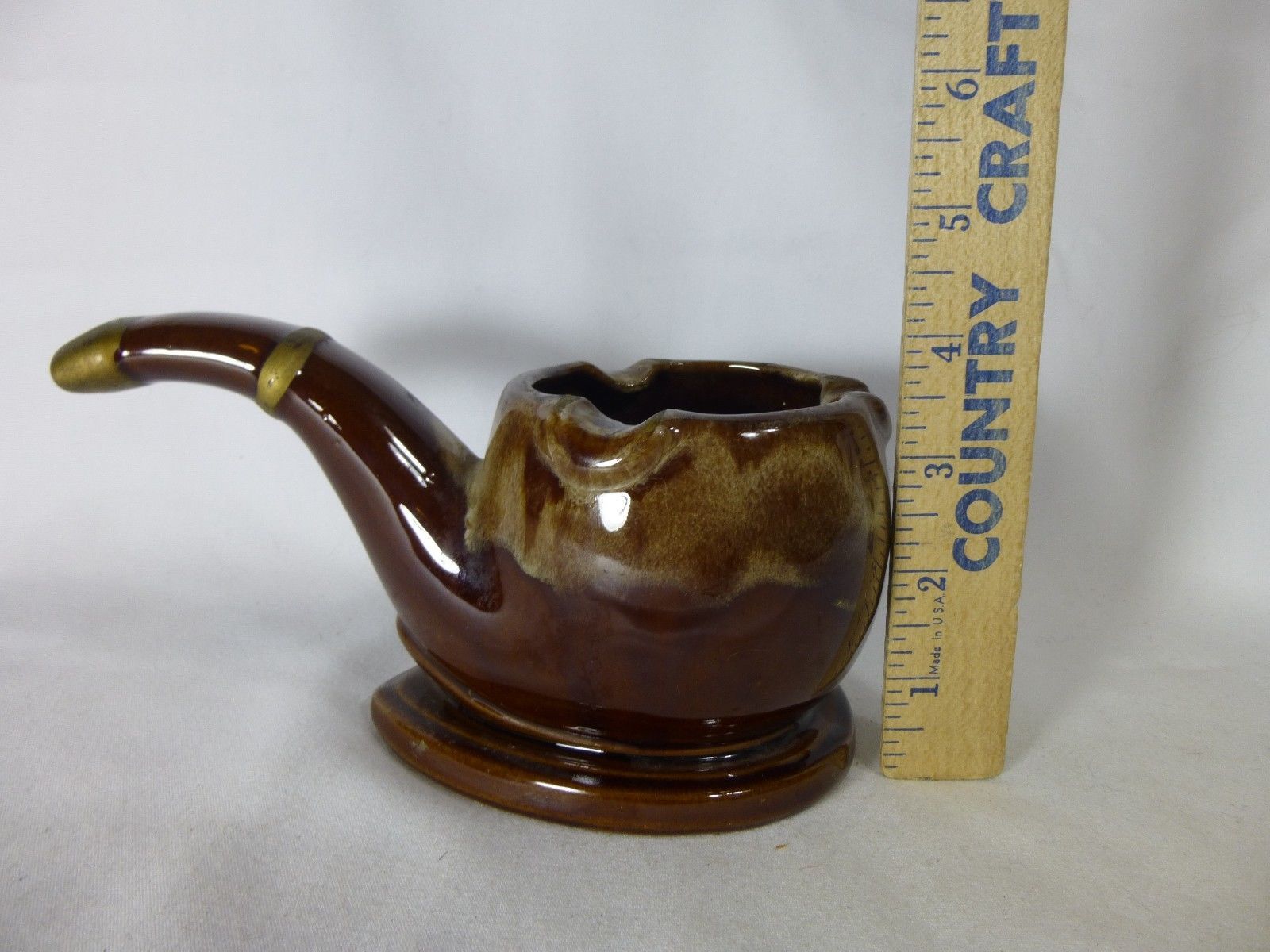 Vintage Ceramic Pipe Design Ashtray Napcoware Import Japan Sculptures