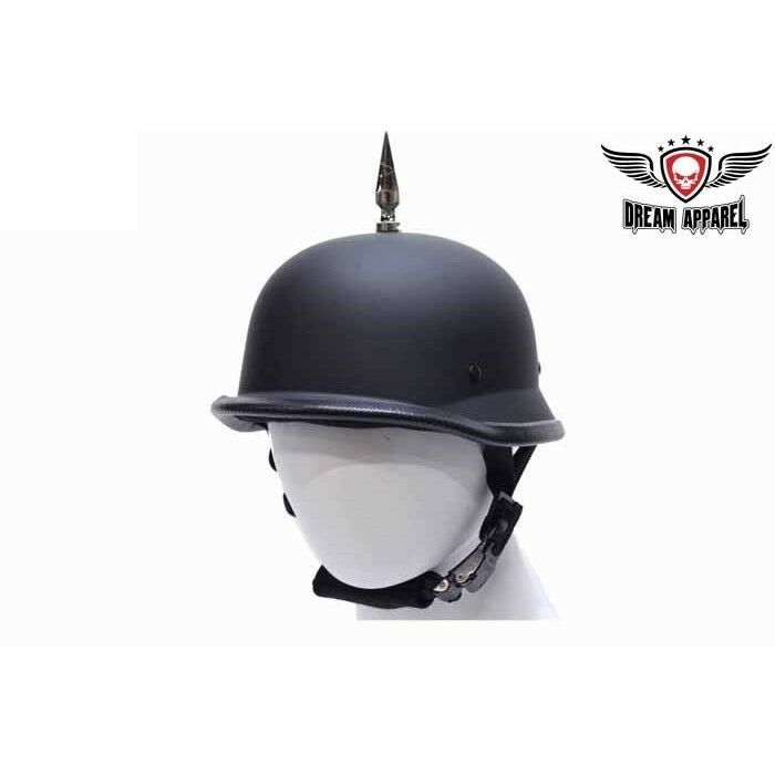 German Novelty Black Flat Motorcycle Helmet And 50 Similar Items