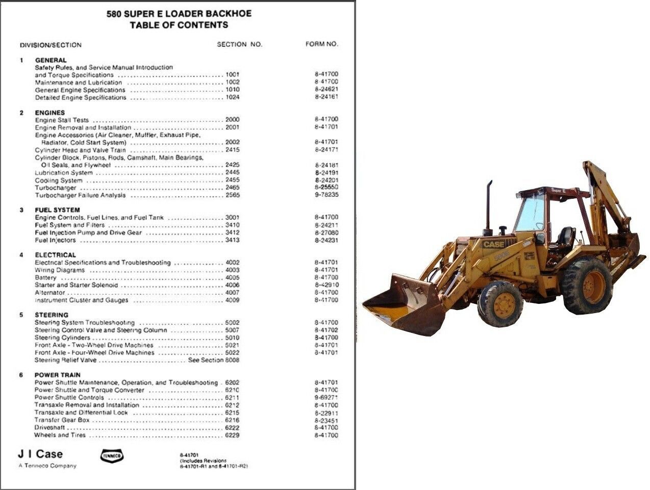 Case 580 Super E Loader Backhoe Tractor Service Repair Manual Cd