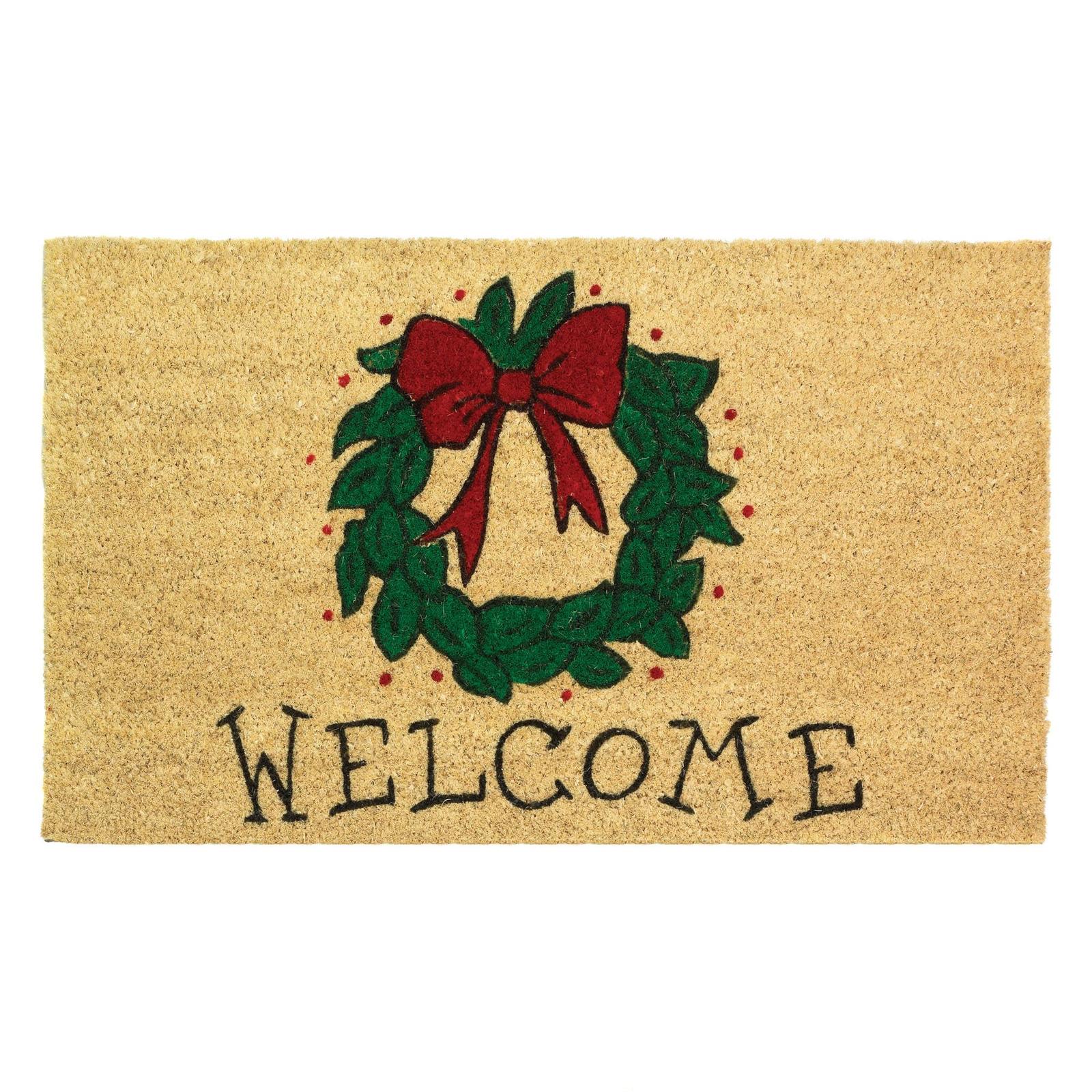 Holiday Wreath Mat Door Mats & Floor Mats
