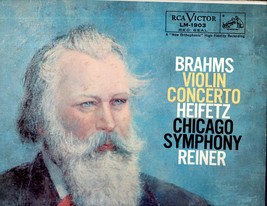 Brahms Violin Concerto Heihetz Chicago Synphony Reiner - RCA Victor LP Record - $6.00