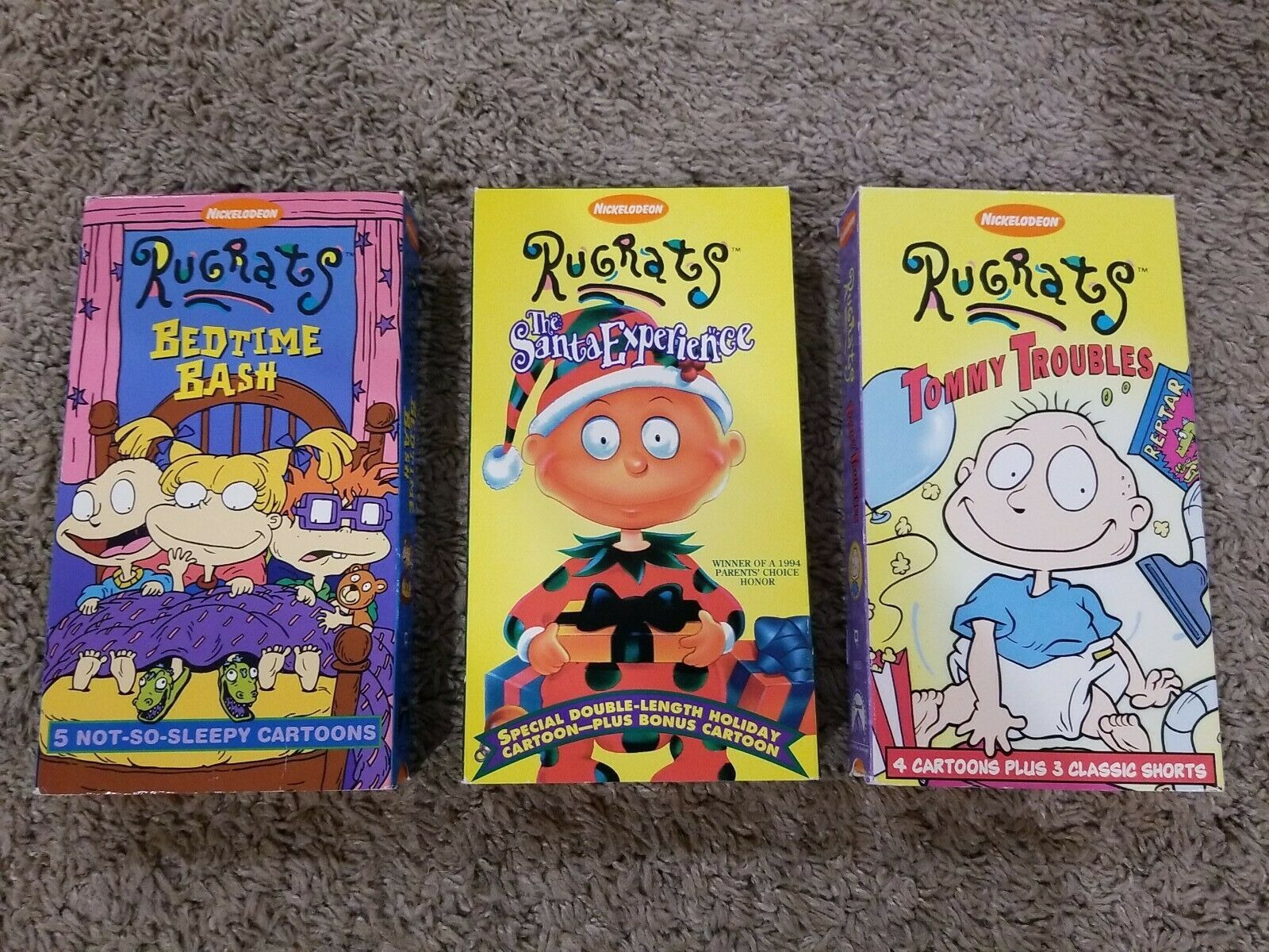 Nickelodeon Rugrats Orange VHS Lot of 3 90’s Vintage Cartoons Tommy ...