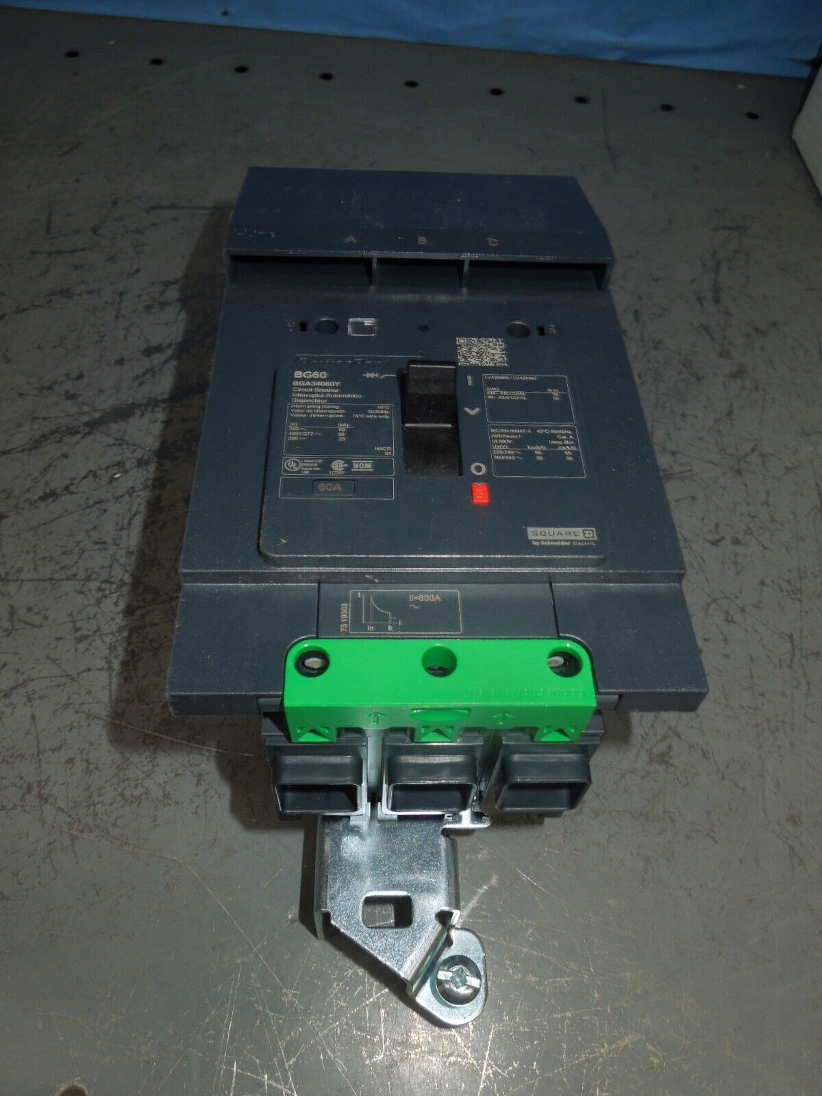 Square D PowerPact B Frame I-Line Circuit Breaker BGA34060Y 60A 3P 480V ...