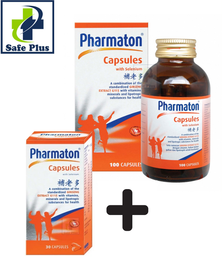 Set 100+30 Pharmaton Capsules Extract Vitamins and Mineral EXPRESS SHIPPING