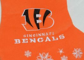 NFL Licensed Cincinnati Bengals Christmas Stocking Bells Snowflakes Logo image 3