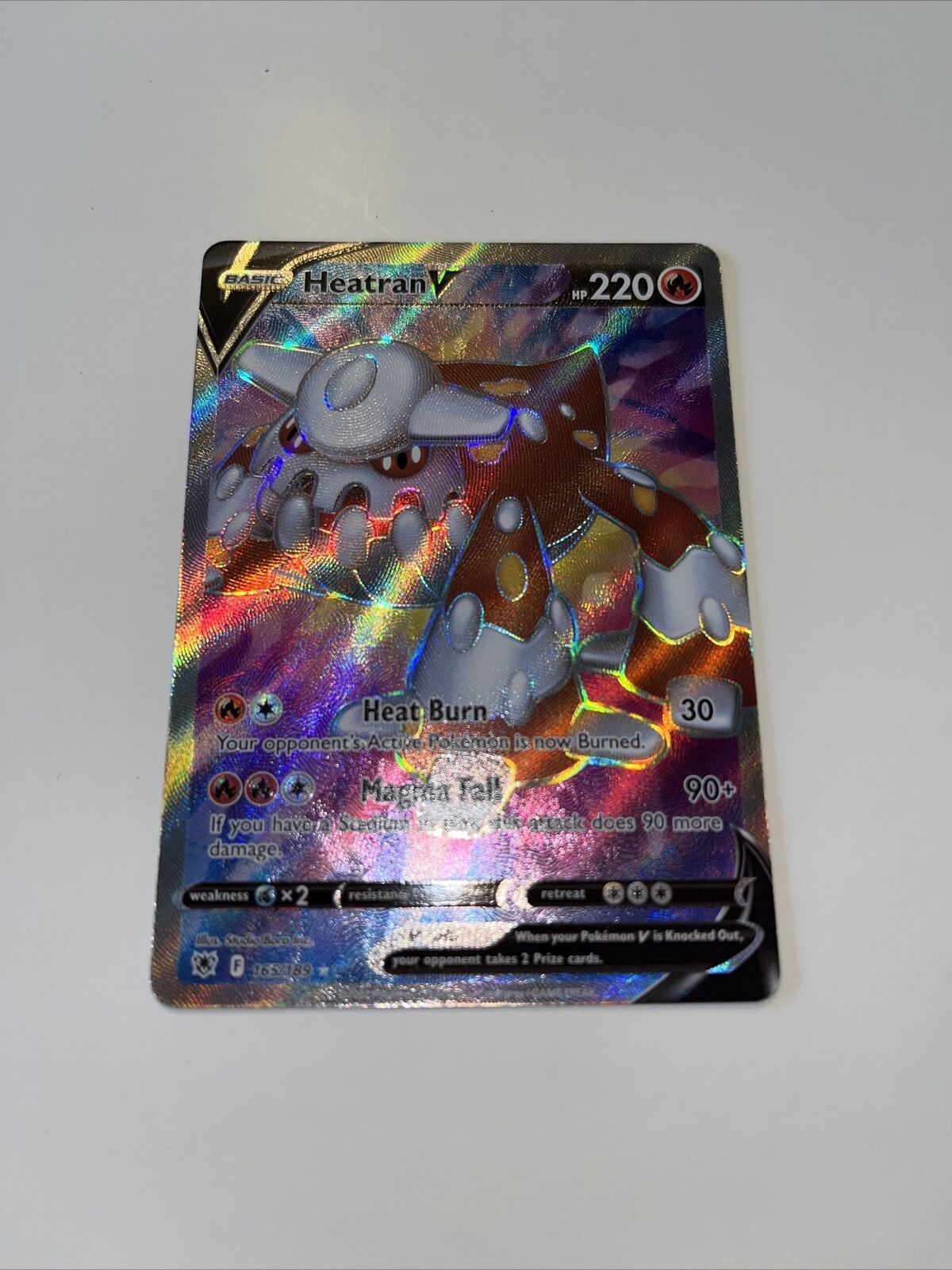 Heatran V 165/189 Astral Radiance Full Art Ultra Rare Pokemon Pack ...