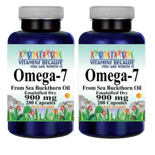 Omega7 900mg Fatty Acids 2X200 Caps from Natural Sea Buckthorn