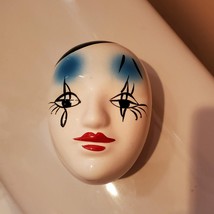 Face Trinket Box, Pierrot Clown, Vintage Davar Taiwan, Dresser Dish Holder image 4