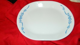 Corelle Blue Cornflower Vintage 12.25 Inch Oval Serving Platter Free Usa Ship - $46.74