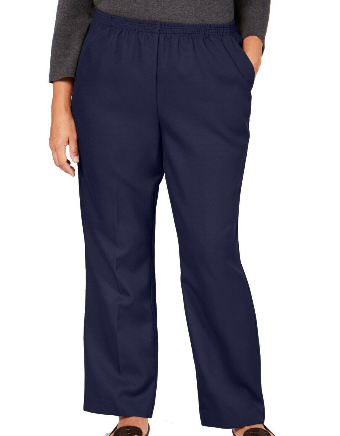 Karen Scott Women's Pants Plus Pull On Comfy Stretch Intrepid Blue 0X NWT