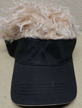 Fashion Men Baseball Golf Hat Cap Sun Visor Wig Hat With Fake Flair Hair Outdoor