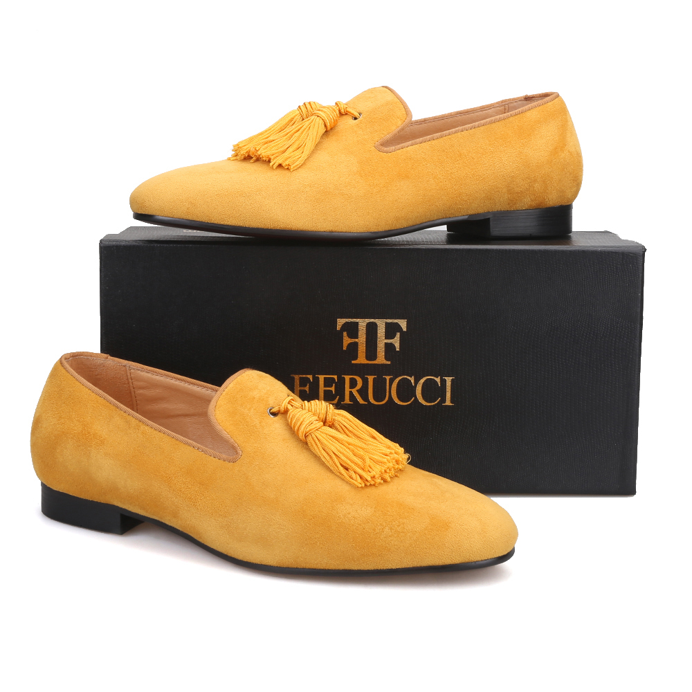 mens yellow slippers