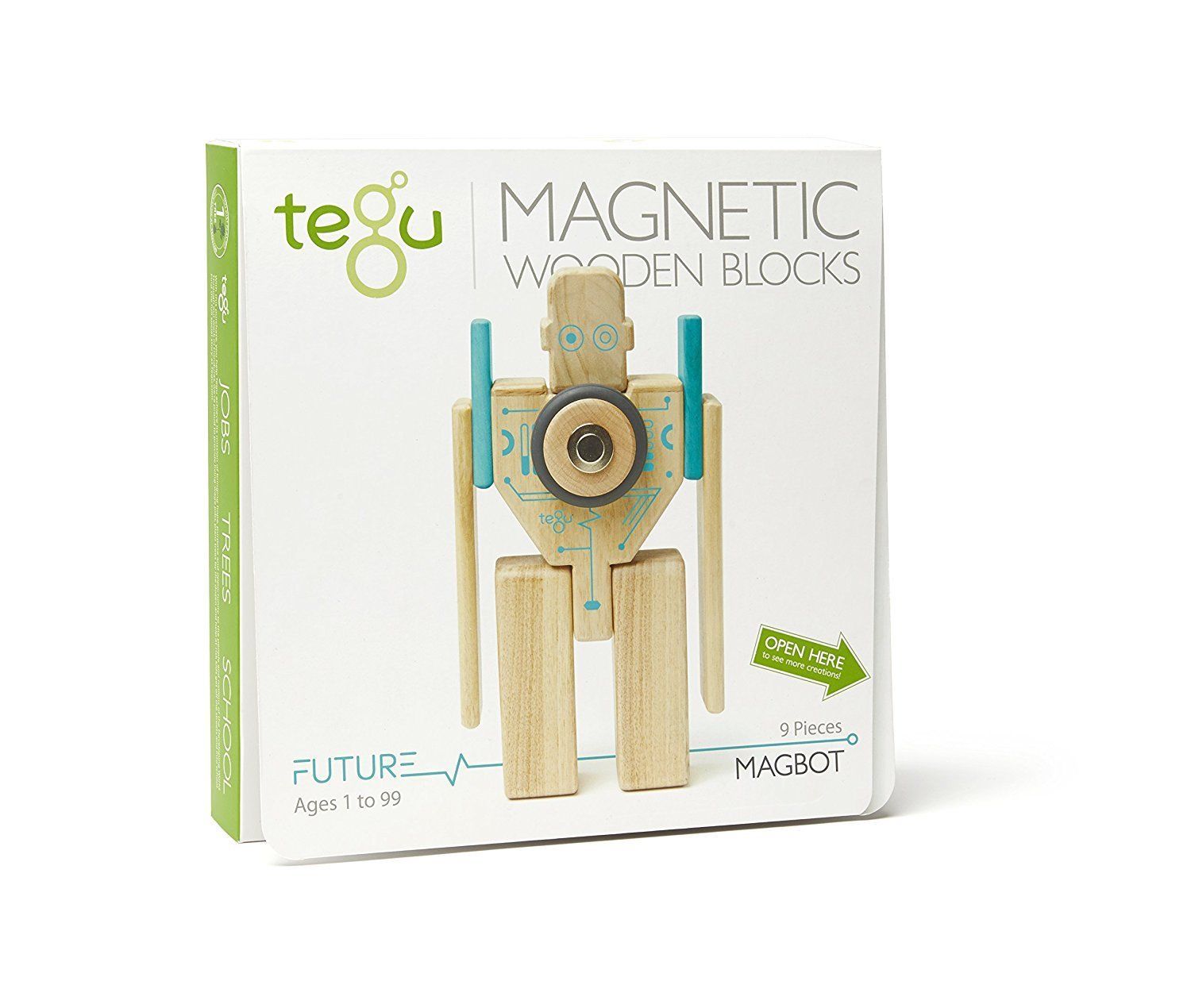 Tegu Magbot Wooden Block Set [New] Wood Robot Toy Transforms