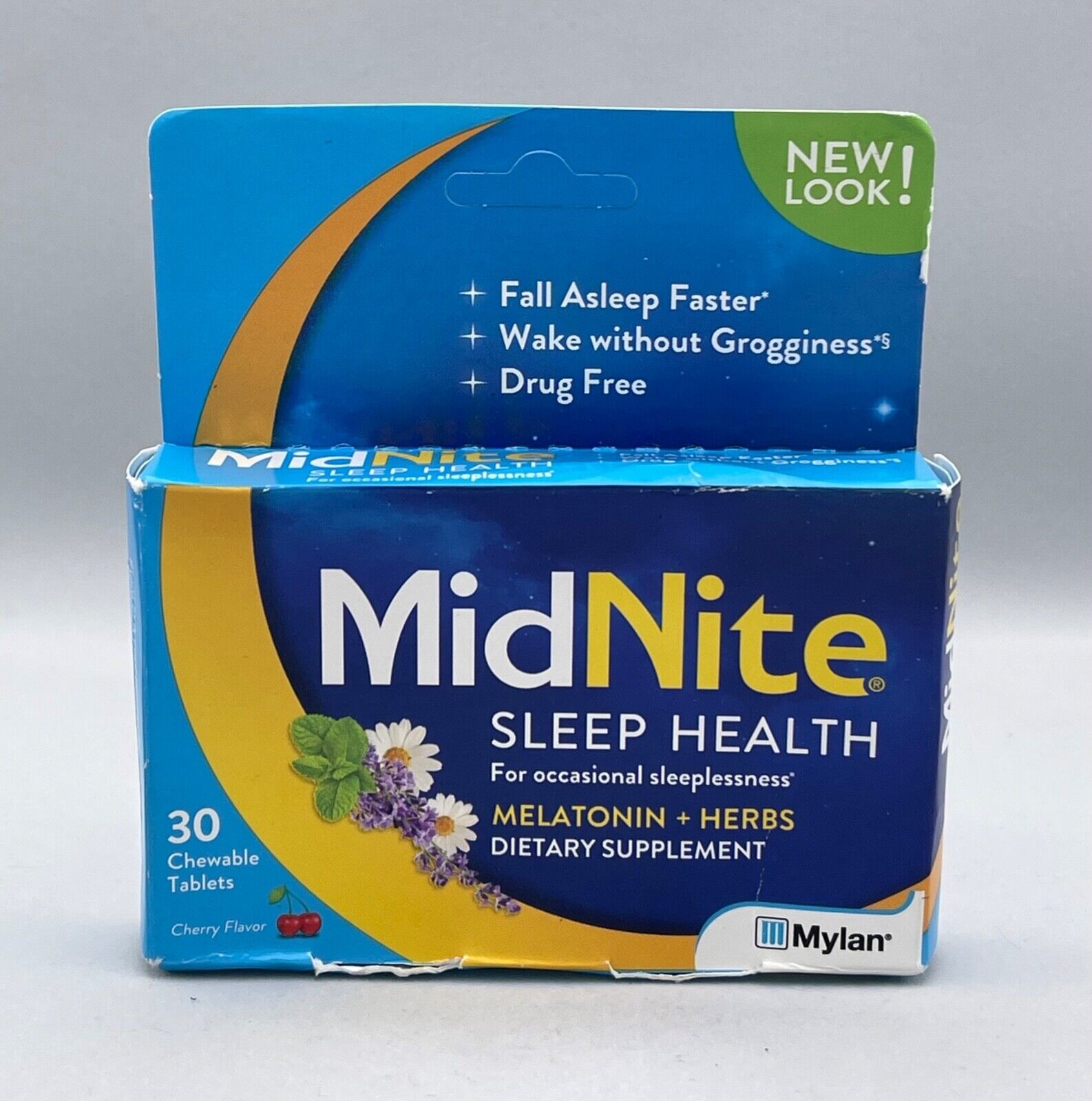 MidNite Drug Sleep Aid 30 Cherry Chewable Tablets by Mylan Sleeping Pills