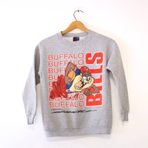 Vintage Kids New York Buffalo Bills Football Taz Sweatshirt Medium - $65.79