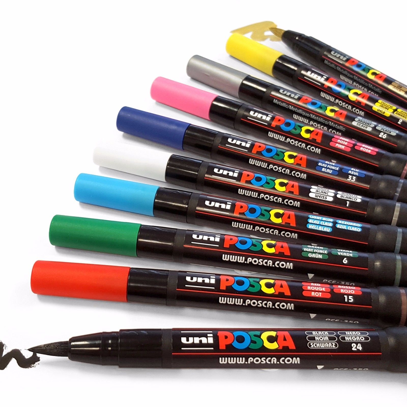 posca-pcf-350-brush-tipped-paint-marker-art-pen-set-of-3-pens-markers