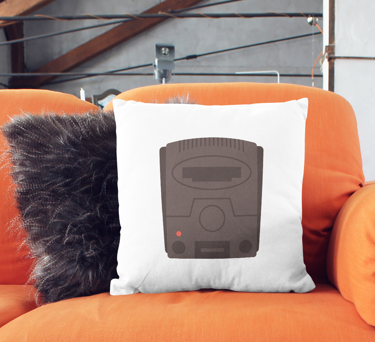 Throw Pillow Game Box Pillow White Home Decor Pillow 16x16 Pillows
