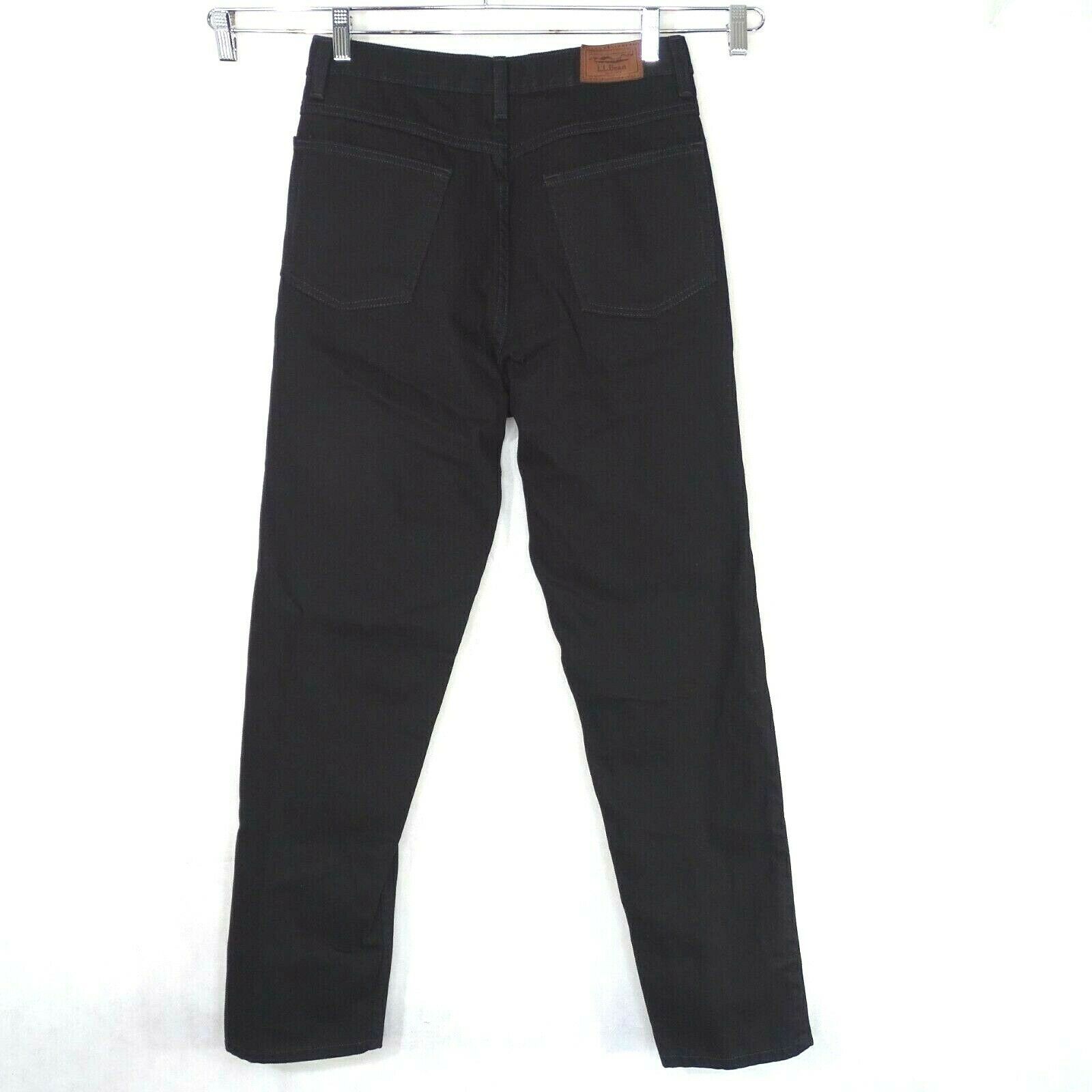LL Bean Denim Jeans Classic Fit Men Size 31 x 32 Black Slim Leg Cotton ...