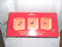 Hallmark Terra Cotta Candlelight Critters Tea Light Holders Set Of 3 200... - $12.99